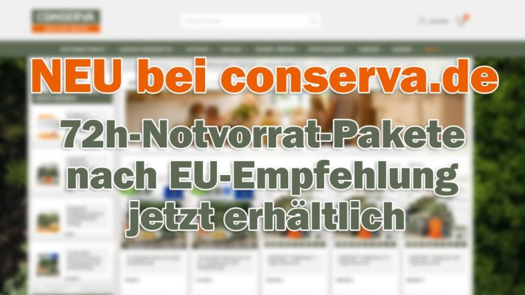 72h-Notvorrat-Pakete nach EU-Empfehlung jetzt erhältlich