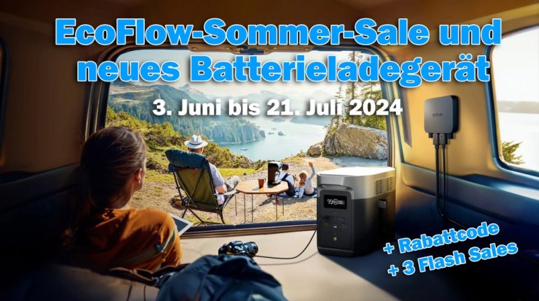 Summer-Sale und neues 800-W-Batterieladegerät bei EcoFlow